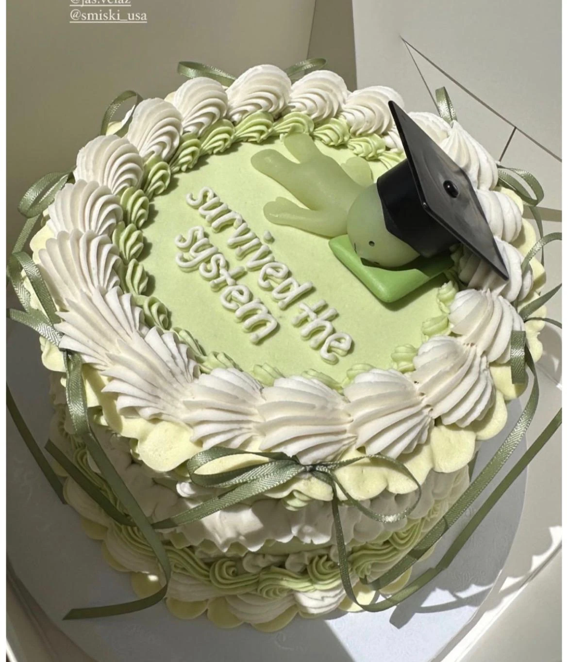 Heart-shaped graduation cake